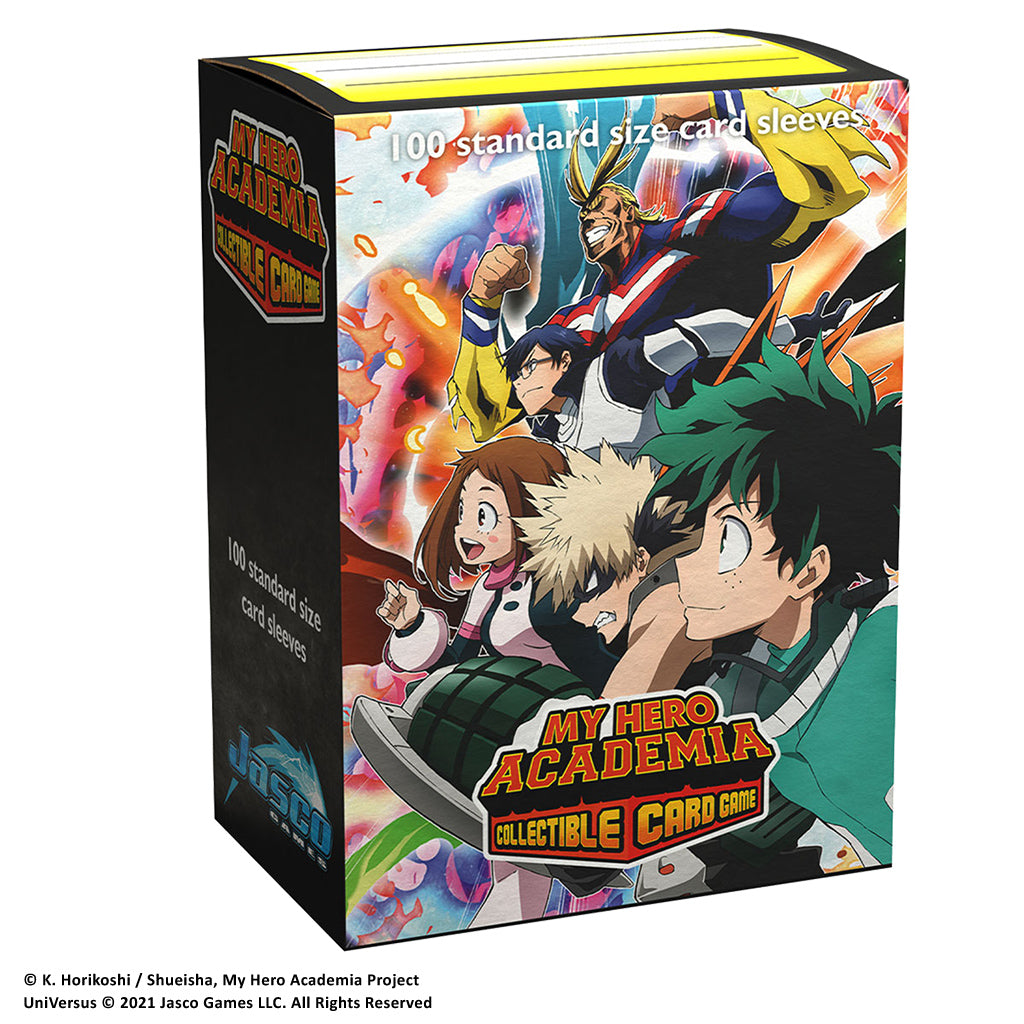 my hero academia card sleeves – BattlePub Games Language - Condition - SKU:English - Sealed - 30090 Product-Not-International Jasco licensed sleeves feature Branded Ishizu Deck List